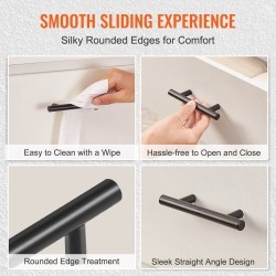 Kaapinvedin ruostumattomasta teräksestä 128 mm keskietäisyys mattamusta 30 kpl keittiöön