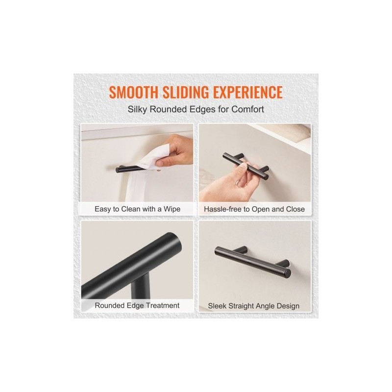 Kaapinvedin ruostumattomasta teräksestä 128 mm keskietäisyys mattamusta 30 kpl keittiöön