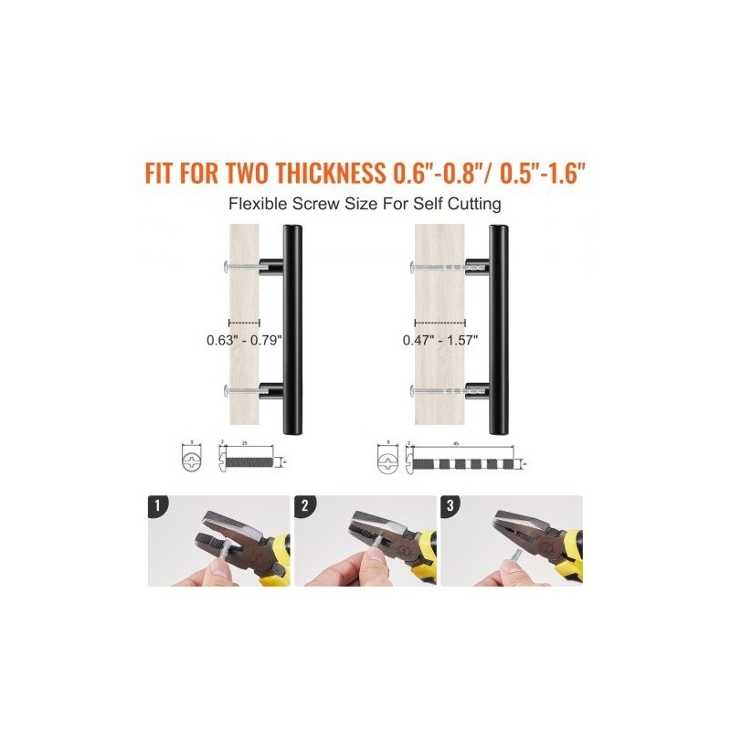 Kaapinvetimet ruostumattomasta teräksestä 76 mm keskeltä keskelle 30 kpl mattamusta