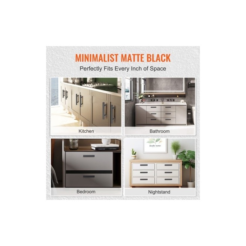 Kaapinvetimet ruostumattomasta teräksestä 76 mm keskeltä keskelle 30 kpl mattamusta