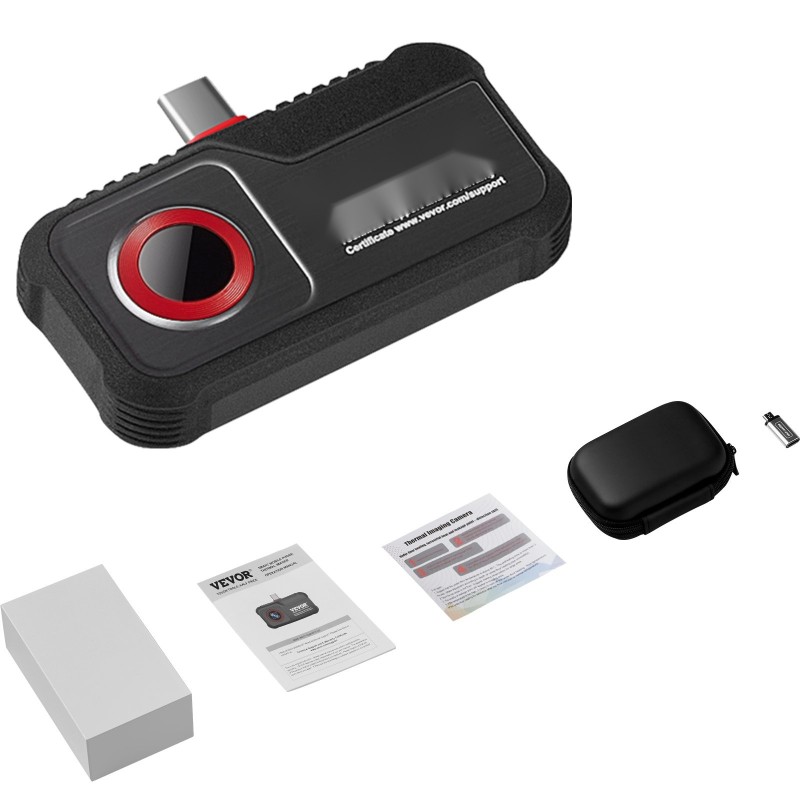 Lämpökamera 256×192 pikseliä 25 Hz Android‑yhteensopiva Type‑C‑liitäntä IP54 -20–550 °C