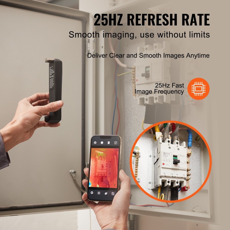 Lämpökamera älypuhelimelle 256×192 infrapunakuvantaja 640×480 näkyväkamera −20–550°C 25Hz IP54
