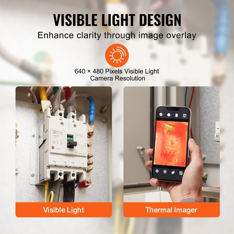 Lämpökamera älypuhelimelle 256×192 infrapunakuvantaja 640×480 näkyväkamera −20–550°C 25Hz IP54