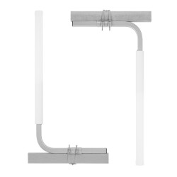 Venetrailerin ohjainpylväät teräs PVC säädettävät 1590 mm 2 kpl sopii veneille