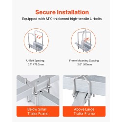 Venetrailerin ohjainpylväät teräs PVC säädettävät 1590 mm 2 kpl sopii veneille