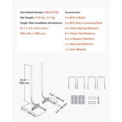 Venetrailerin ohjainpylväät teräs PVC säädettävät 1590 mm 2 kpl sopii veneille
