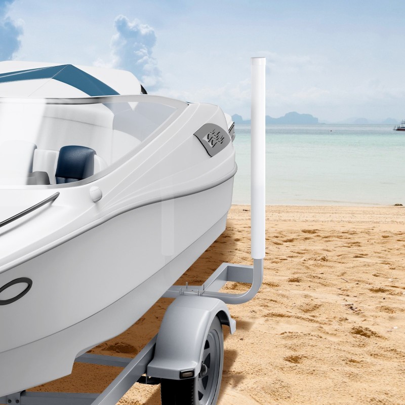 Venetrailerin ohjainpylväät teräs PVC säädettävät 1590 mm 2 kpl sopii veneille