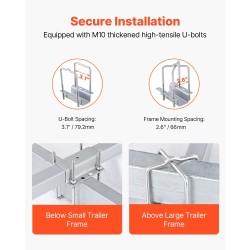 Venetrailerin säädettävät ohjaintolpat korkealujuusteräs 1215 mm pari PVC-pylväillä