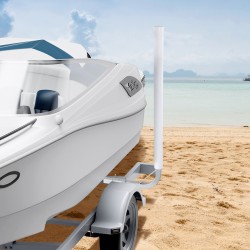 Venetrailerin säädettävät ohjaintolpat korkealujuusteräs 1215 mm pari PVC-pylväillä