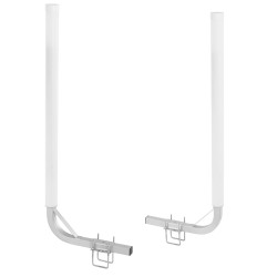 Venetrailerin säädettävät ohjaintolpat korkealujuusteräs 1215 mm pari PVC-pylväillä