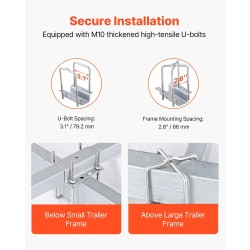Traileriohjaimet teräsrunko 1016 mm PVC putkilla 2 kpl aurinkokennovalot