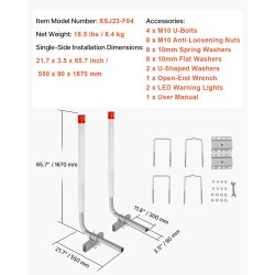 Peräkärryn venänohjain teräsrunko muoviputkilla säädettävällä leveydellä aurinkovalaisimilla