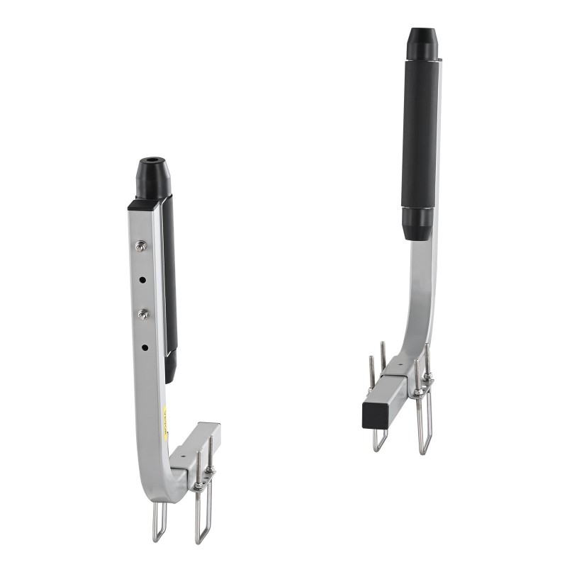 Peräkärryn ohjainpylväät sinkitty teräs 52,1 cm säädettävät 2 kpl kumirullilla pienille veneille