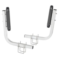 Peräkärryn ohjainpylväät sinkitty teräs 52,1 cm säädettävät 2 kpl kumirullilla pienille veneille