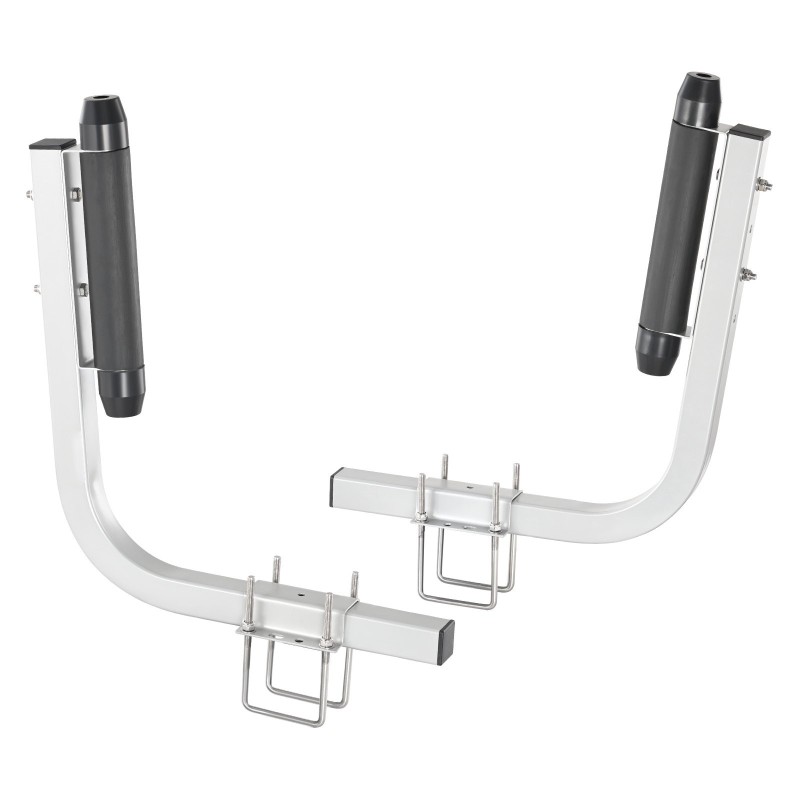 Peräkärryn ohjainpylväät sinkitty teräs 52,1 cm säädettävät 2 kpl kumirullilla pienille veneille