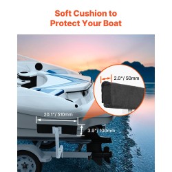 Venetrailerin säädettävät kovetetut teräsohjaimet 2 kpl pehmustetut merenkestävät