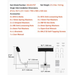 Venetrailerin säädettävät kovetetut teräsohjaimet 2 kpl pehmustetut merenkestävät