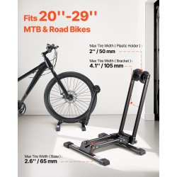 Taittuva lattiateline hiiliteräs musta kaksi kappaletta sopii 20-29 tuuman pyörille