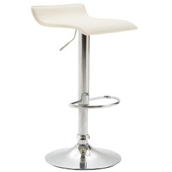 Tyylikäs säädettävä baarijakkara keinonahkaistuimella ja jalkatuella