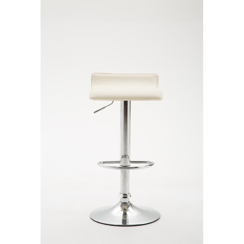 Tyylikäs säädettävä baarijakkara keinonahkaistuimella ja jalkatuella