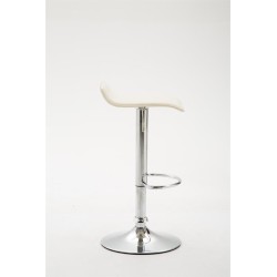 Tyylikäs säädettävä baarijakkara keinonahkaistuimella ja jalkatuella