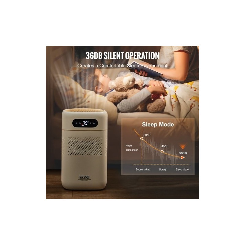 Haihtuva ilmankostutin 5 litran vesisäiliö 480 millilitraa tunnissa suodatus ylhäältä täytettävä