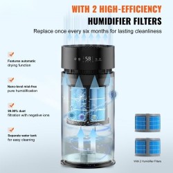 Haihdutuskostutin muovinen 10 litran säiliö suodattimella noin 25 neliömetrin tilaan