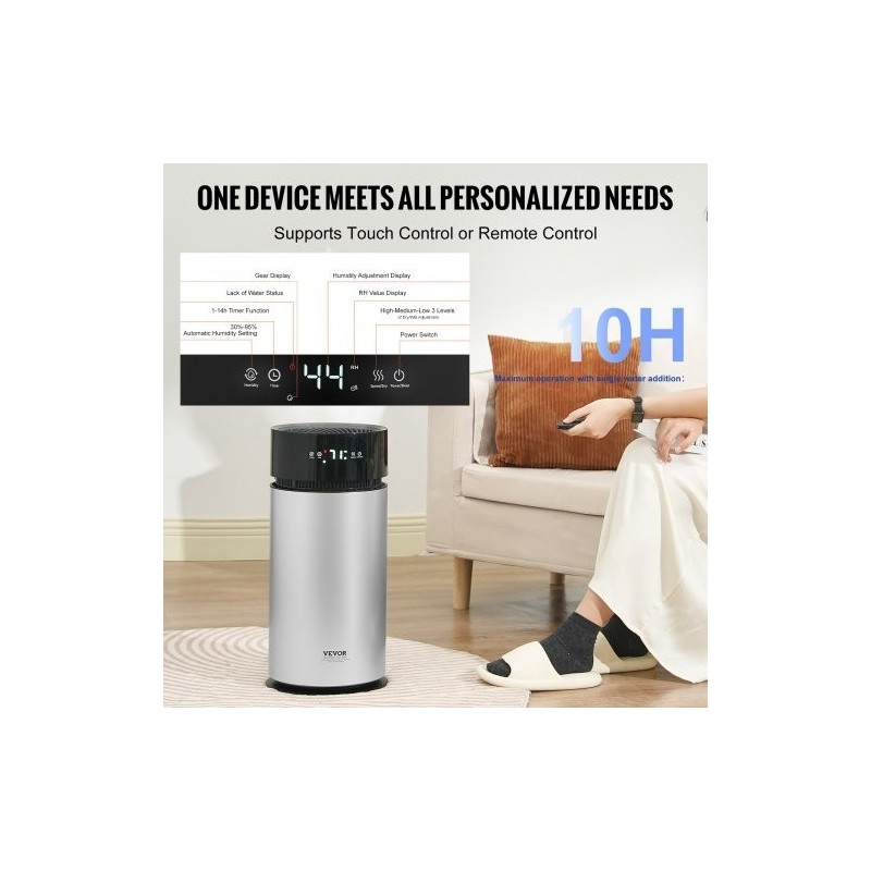 Haihdutuskostutin muovinen 10 litran säiliö suodattimella noin 25 neliömetrin tilaan