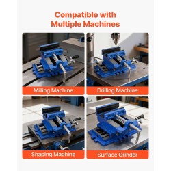 Ristisyöttöporapuristin valurautainen 102 mm leukaleveys 89 mm suurin avautuma XY-säätö poraukseen