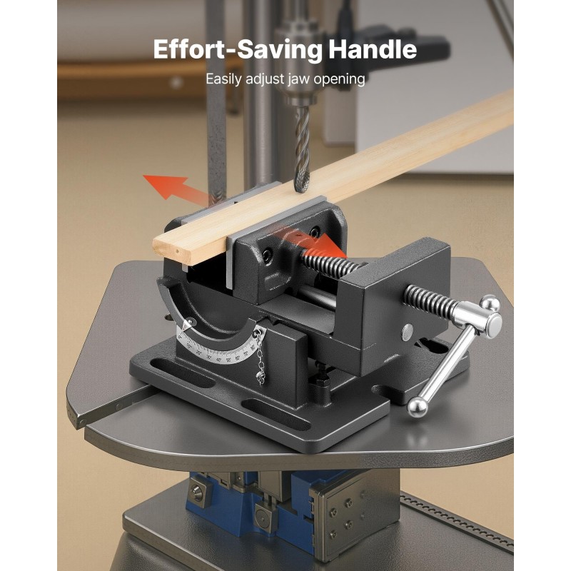 Kallistettava valurautainen porapuristinruuvi 4,25 tuuman leukaleveys 0-90 asteen kulmasäätö