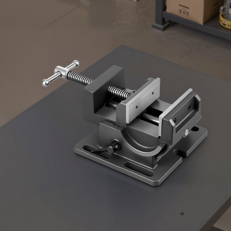 Kallistettava valurautainen porapuristinruuvi 4,25 tuuman leukaleveys 0-90 asteen kulmasäätö