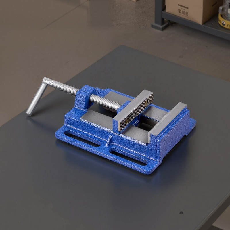 Porapuristin valurautainen 4 tuuman leukaleveys 7 kilonewtonin puristusvoima työpöytäkiinnitys