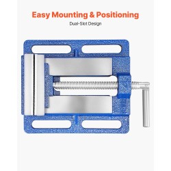 Porapuristimen ruuvipenkki pallografiittivalurautainen 6 tuuman leukaleveys 7 kilonewtonin puristusvoima pitkät kiinnitysurat