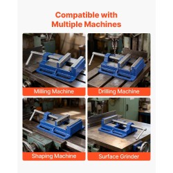 Porapuristimen ruuvipenkki pallografiittivalurautainen 6 tuuman leukaleveys 7 kilonewtonin puristusvoima pitkät kiinnitysurat