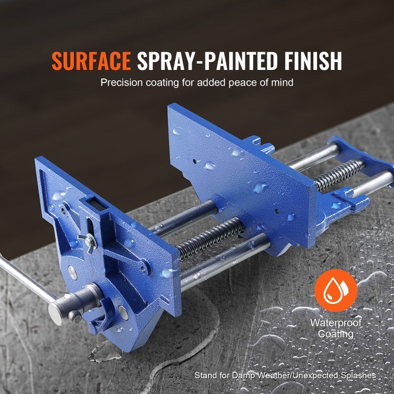 Penkkipuristin valurautarunkoinen 335 mm avautuma 11 kN puristusvoima nopea vapautusvipu