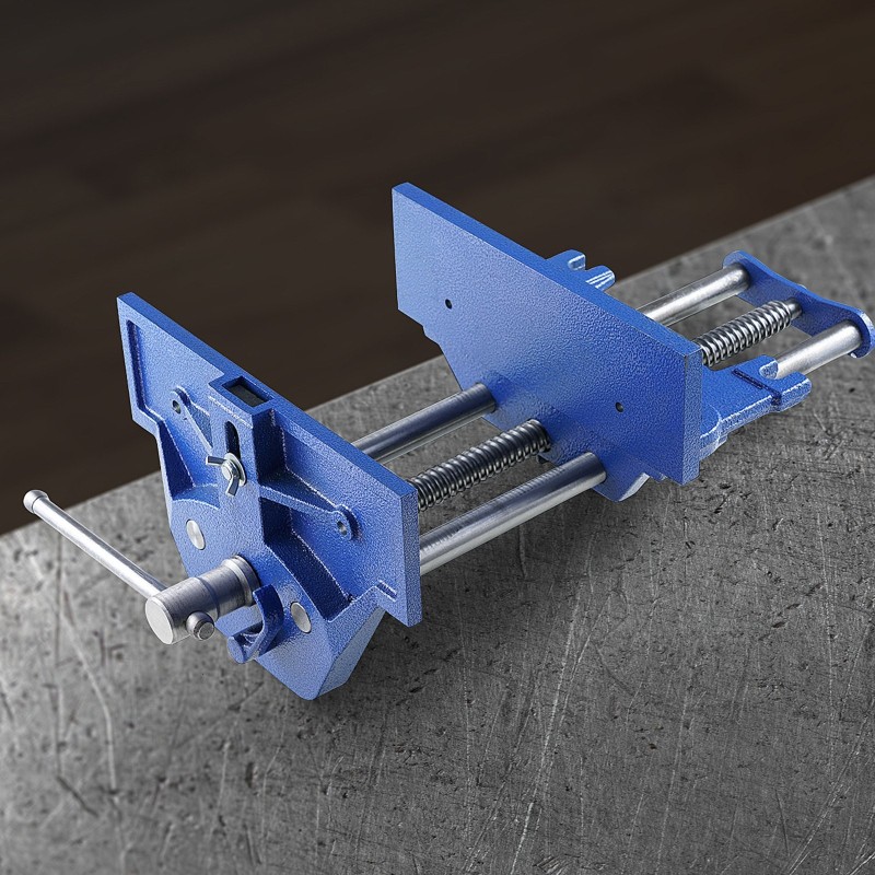 Penkkipuristin valurautarunkoinen 335 mm avautuma 11 kN puristusvoima nopea vapautusvipu