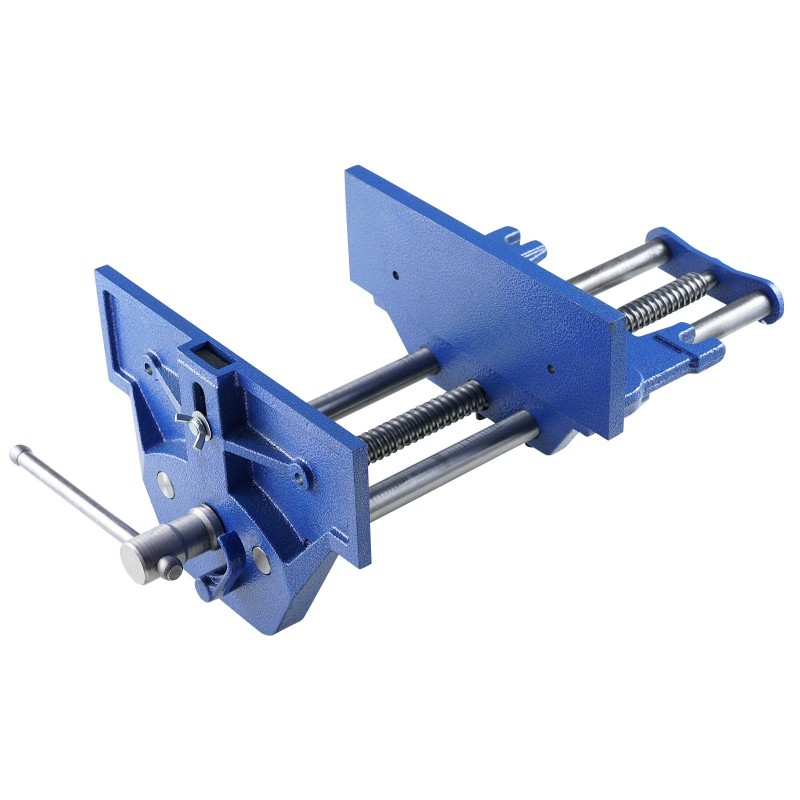 Penkkipuristin valurautarunkoinen 335 mm avautuma 11 kN puristusvoima nopea vapautusvipu