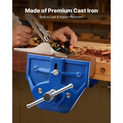 Puusepän ruuvipenkki valurautarunko 9 tuuman leukaleveys 10,2 tuuman avautuma pikalukitus säädettävä etupysäytin