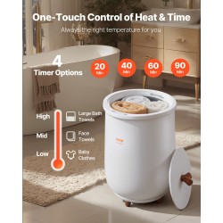 Pyyhekuumennin 20 l ämpärimallinen siirrettävä 3 lämpötilatasoa 2–3 pyyhkeelle automaattinen virrankatkaisu
