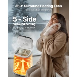 Pyyhelämmitin 20 l tilava tasainen pohja ja seinälämmitys 24 h varaus lapsilukko