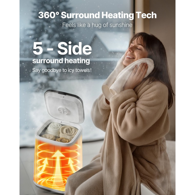 Pyyhelämmitin 20 l tilava tasainen pohja ja seinälämmitys 24 h varaus lapsilukko