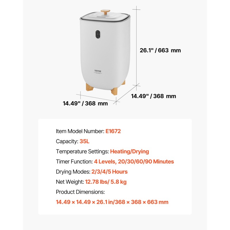 Kylpyhuoneen pyyhkeiden lämmityssäiliö 35 l kapasiteetti ajastimella ja automaattisella virrankatkaisulla