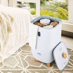 Kylpyhuoneen pyyhkeiden lämmityssäiliö 35 l kapasiteetti ajastimella ja automaattisella virrankatkaisulla