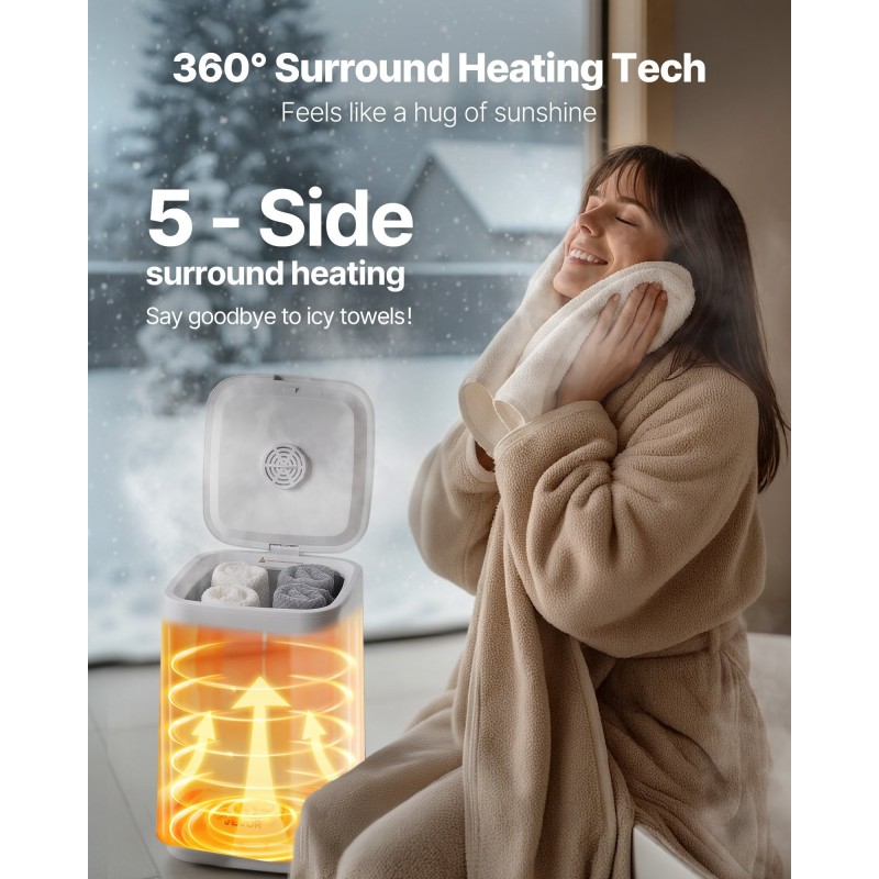 Pyyhelämmitin ämpärimalli 20 litraa sopii jopa 4 pyyhkeelle lapsilukko 24 tunnin ajastus