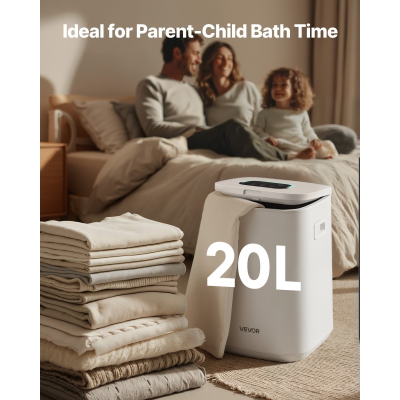 Pyyhelämmitin ämpärimalli 20 litraa sopii jopa 4 pyyhkeelle lapsilukko 24 tunnin ajastus