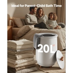Pyyhkeenlämmitin 20L ämpäri tilaa 3 isokokoiselle pyyhkeelle automaattinen virrankatkaisu aromaterapiakolo