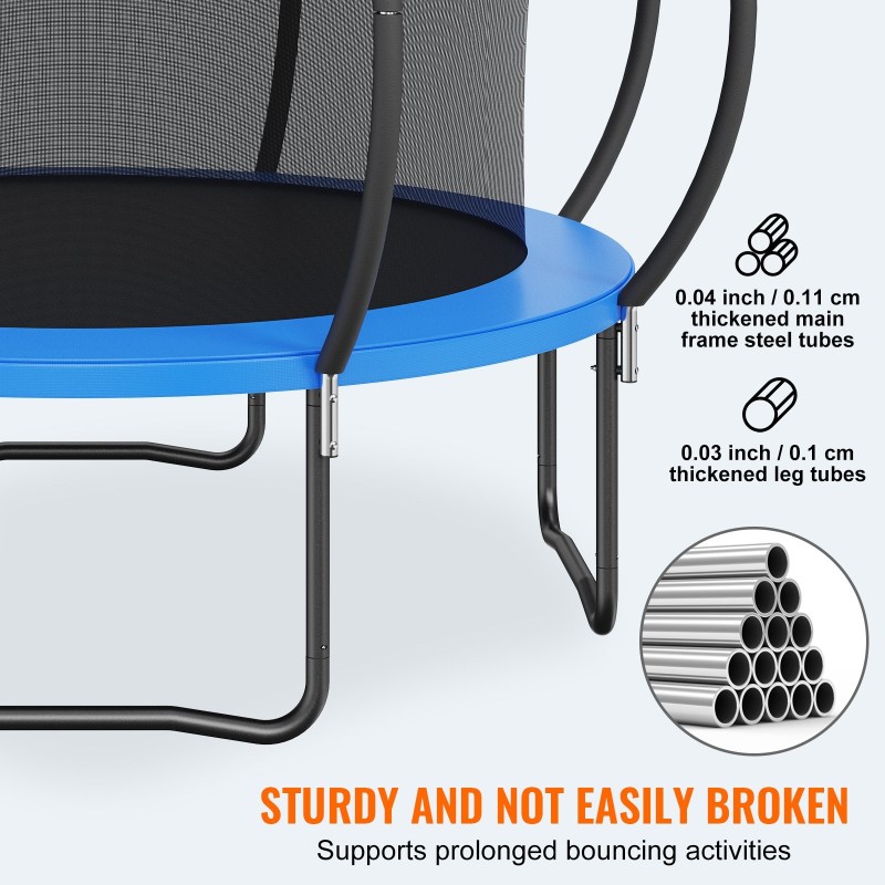 Trampoliini 10FT ulkokäyttöön enimmäiskuormitus 150 kg 360 asteen suojaverkolla tikkaat mukana