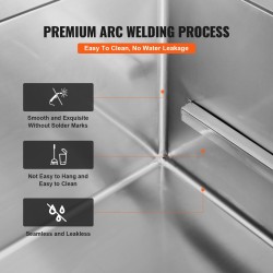 Lemmikkien pesuallas ruostumattomasta teräksestä 34 tuumaa 100 kg kantavuudella säilytyslaatikolla