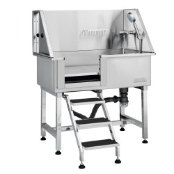 Lemmikkien kylpyallas ruostumatonta terästä 96,5 senttimetriä ramppi säilytyslaatikko ritilälattia 100 kilogrammaa