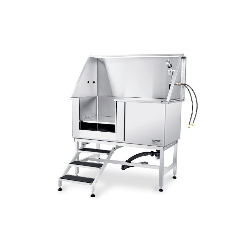 Koirankylpyallas sähköisesti säädettävä 304 ruostumaton teräs 1270 mm 150 kg vasen ovi